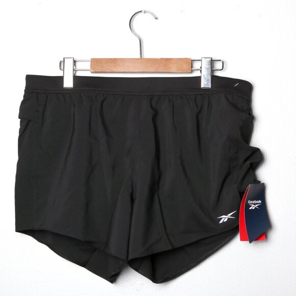 Reebok Running Shorts Outdoors Athletic Gym Black Lightweight Large Jogging NEW - Picture 3 of 12